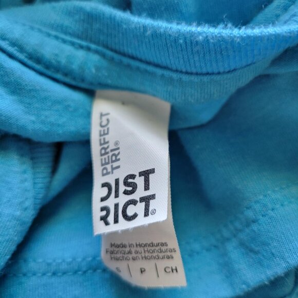 District Perfect Tri Tank Women's Small Racerback Shirt 2pc Bundle Pink & Blue - Picture 4 of 9